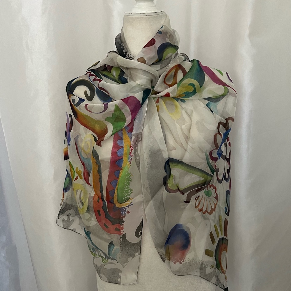 Uno Alla Volta Handcrafted Silk Scarf